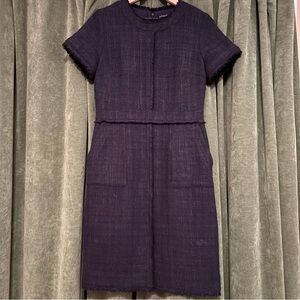 Banana Republic Dark Navy Tweed Mini Dress